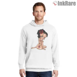 Betty Boop Tattoo Rose Classic Vintage Shirt on white hoodie for men graphic tee