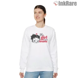 Betty Boop The Girl Of Your Dreams Script Shirt on graphic shirt for women graphic tee