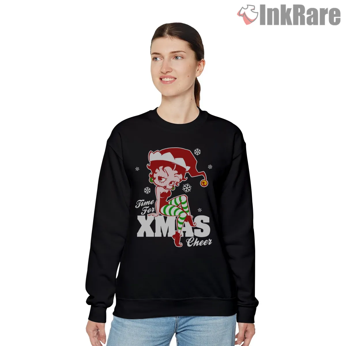 Betty Boop Time For Xmas Cheer Holiday Shirt Betty Boop Time For Xmas Cheer Holiday Shirt on graphic shirt for women graphic tee