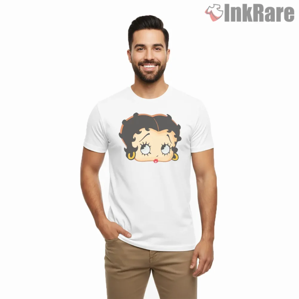Betty Boop Toasted Bread Face Cute Shirt on white short sleeve shirt for men graphic tee