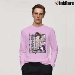 Men’s Betty Boop White Sox Baseball Fan Graphic Long-Sleeve Shirt in light pink | Sleek, Lightweight, Year-Round Wear