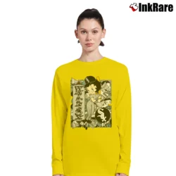 Women’s Betty Boop White Sox Baseball Fan Graphic Long-Sleeve Top in yellow | Sleek, Versatile, All-Season