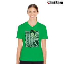 Women’s Betty Boop White Sox Baseball Fan Graphic V-Neck Tee in irish green | Chic Neckline, Soft Texture