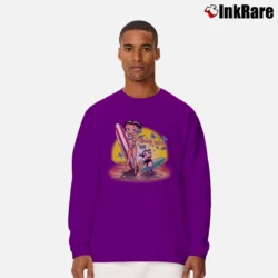 Men’s Betty Boop Womens Surf Cartoon Style Long-Sleeve Shirt in purple | Sleek, Lightweight, Year-Round Wear