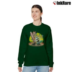 Women’s Betty Boop Womens Surf Cartoon Style Relaxed Sweatshirt in forest green | Soft, Laid-Back Vibe