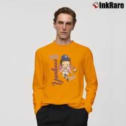 Men’s Betty Boop X New York Yankees Baseball Fan Long-Sleeve Shirt in orange | Sleek, Lightweight, Year-Round Wear