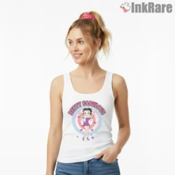 Betty Fabulous Retro Neon Spotlight Shirt on white tank top for women graphic tee