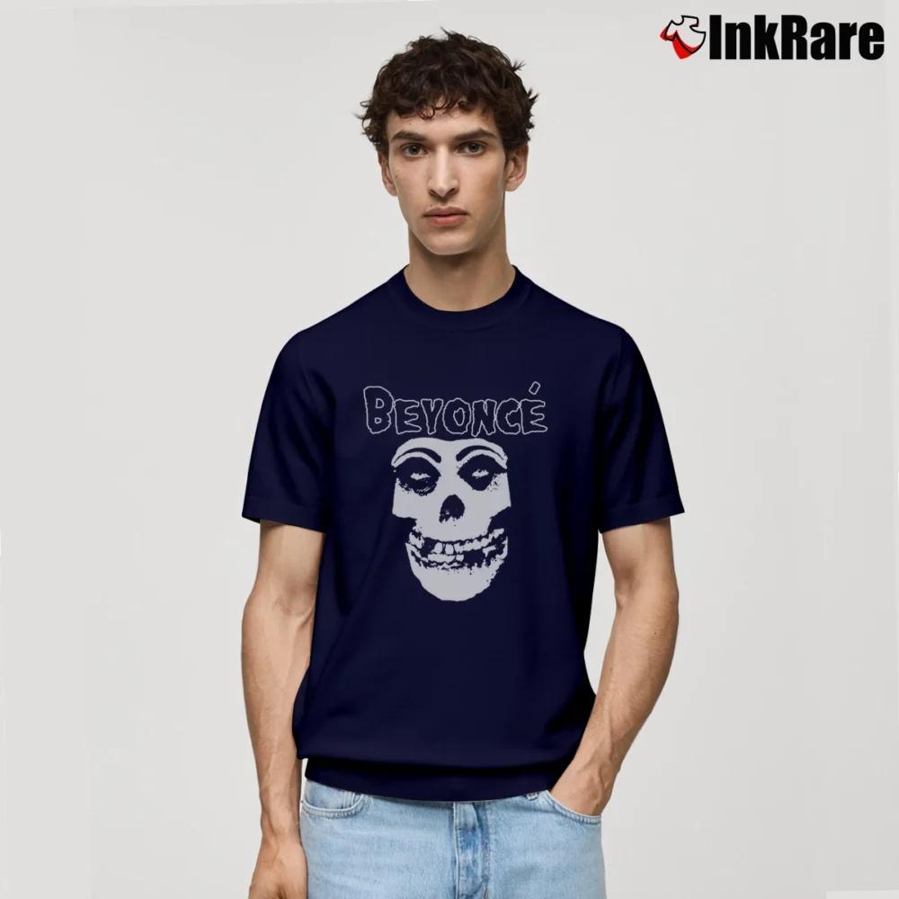 Men’s Beyonce Misfits Band Style Classic T-Shirt in navy | Soft, Breathable Everyday Wear