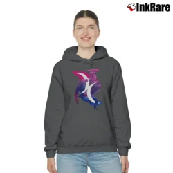 Women’s Bi Pride Dragon Basic Classic Cozy Hoodie in charcoal | Warm, Structured, Stylish