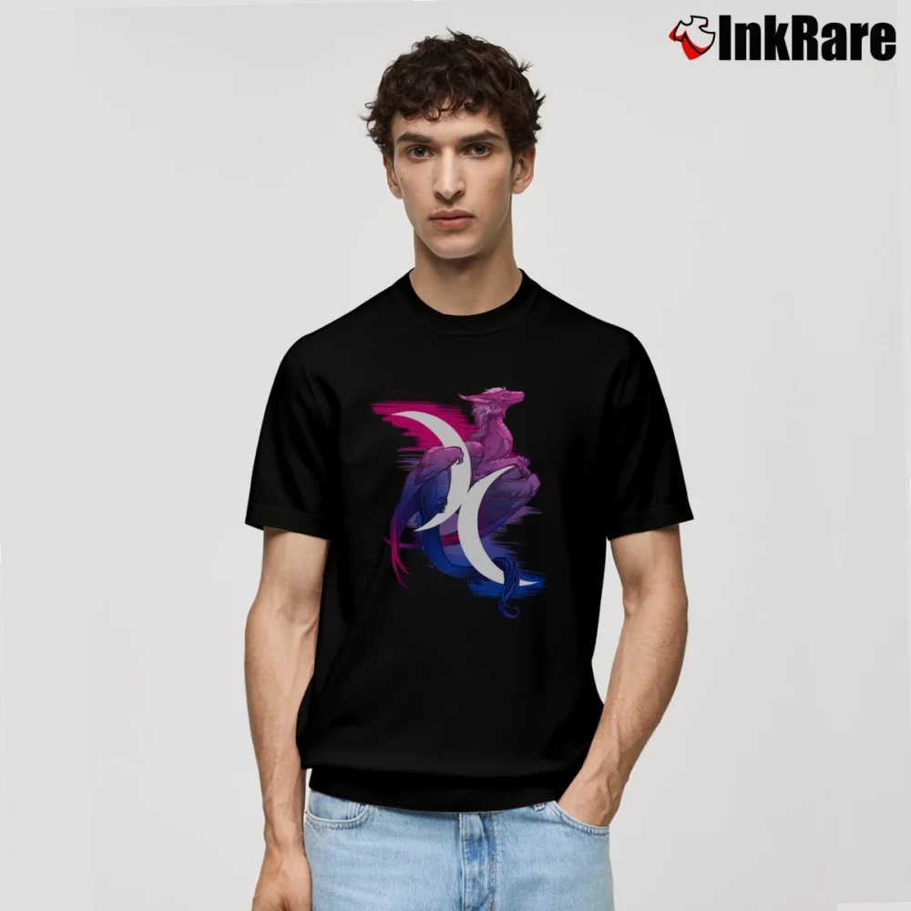 Men’s Bi Pride Dragon Basic Classic Classic T-Shirt in black | Soft, Breathable Everyday Wear