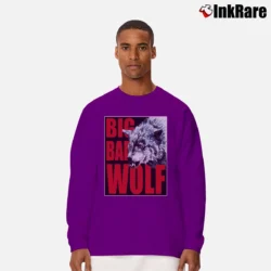Men’s Big Bad Wolf Classic Red Graphic Long-Sleeve Shirt in purple | Sleek, Lightweight, Year-Round Wear