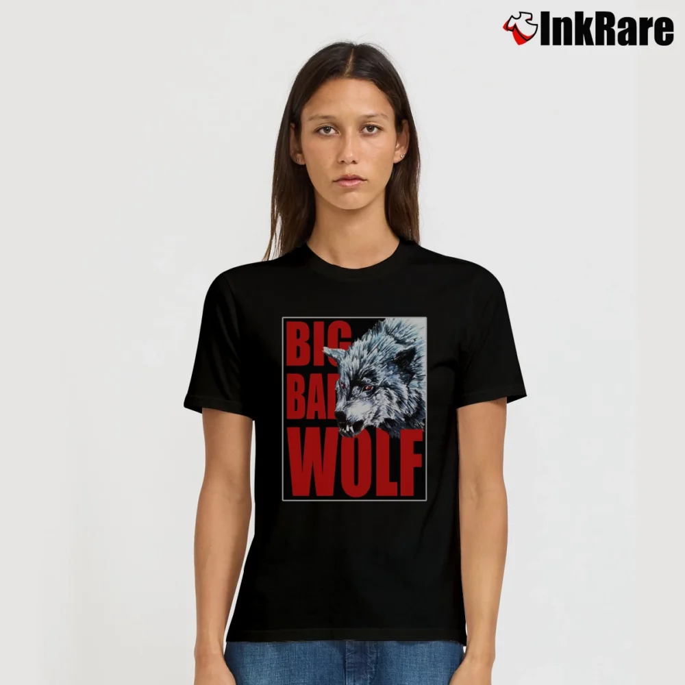 Women’s Big Bad Wolf Classic Red Graphic Signature T-Shirt in black | Soft, Flattering Fit