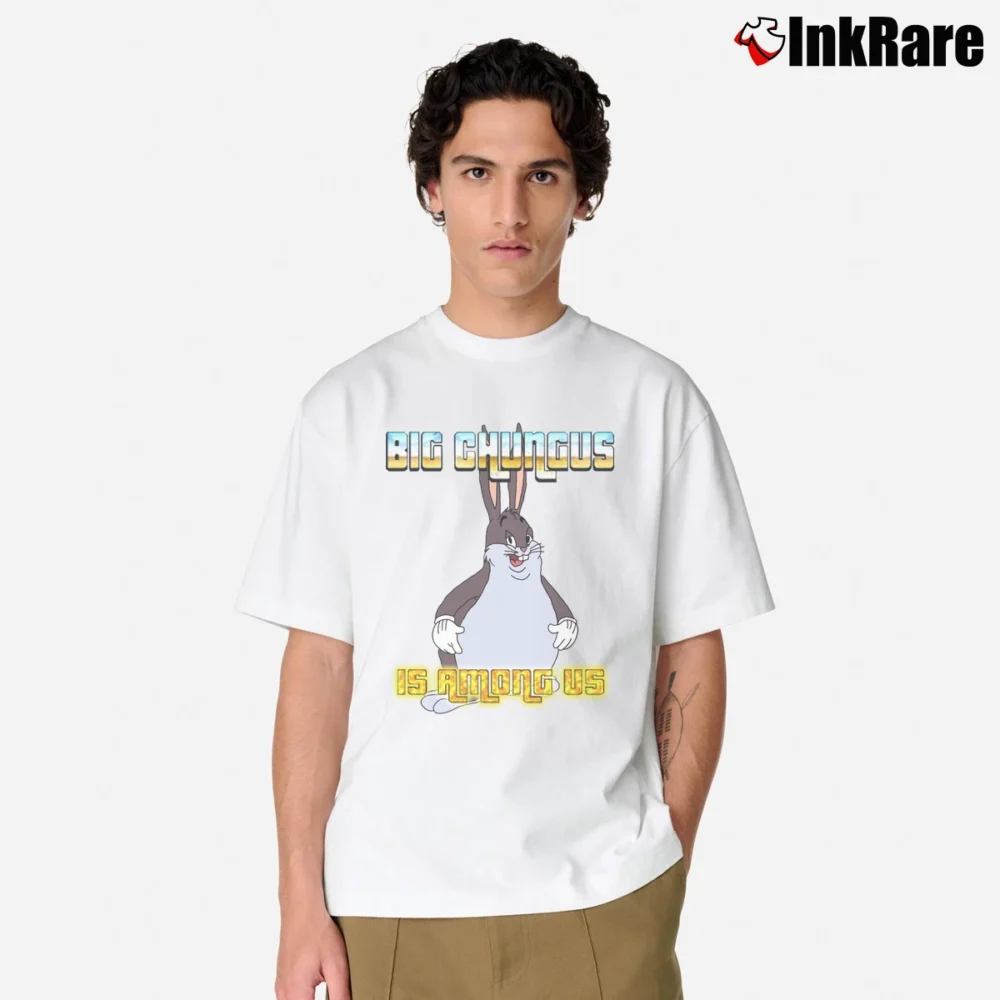 Men’s Big Chungus Is Among Us Meme Classic T-Shirt in white | Soft, Breathable Everyday Wear