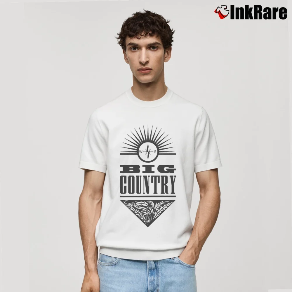 Men’s Big Country Crossing Graphic Fashion Classic T-Shirt in white | Soft, Breathable Everyday Wear