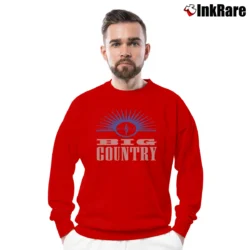 Men’s Big Country Graphic Crewneck Sweatshirt in red | Cozy Fabric, Clean Style