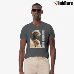 Men’s Big Daddy Kane V-Neck Tee in charcoal | Sharp, Breathable, Everyday Staple