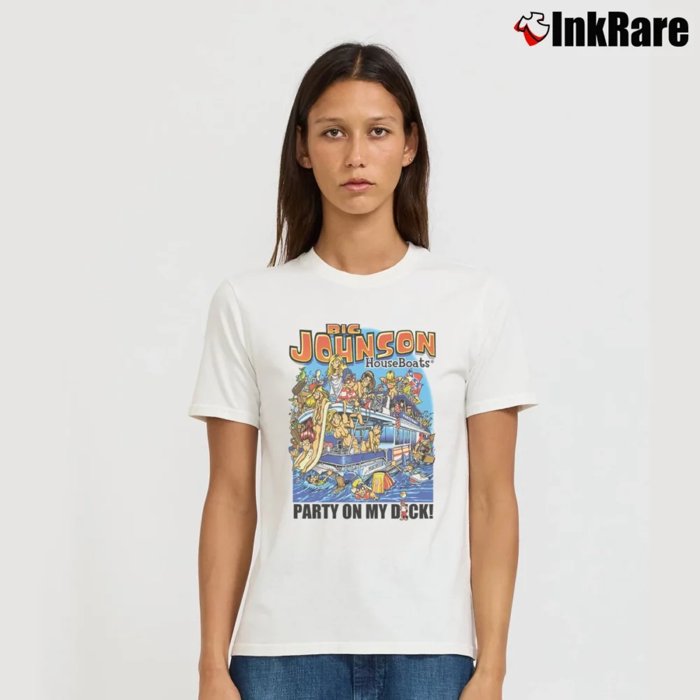 Women’s Big Johnson House Boats Signature T-Shirt in white | Soft, Flattering Fit