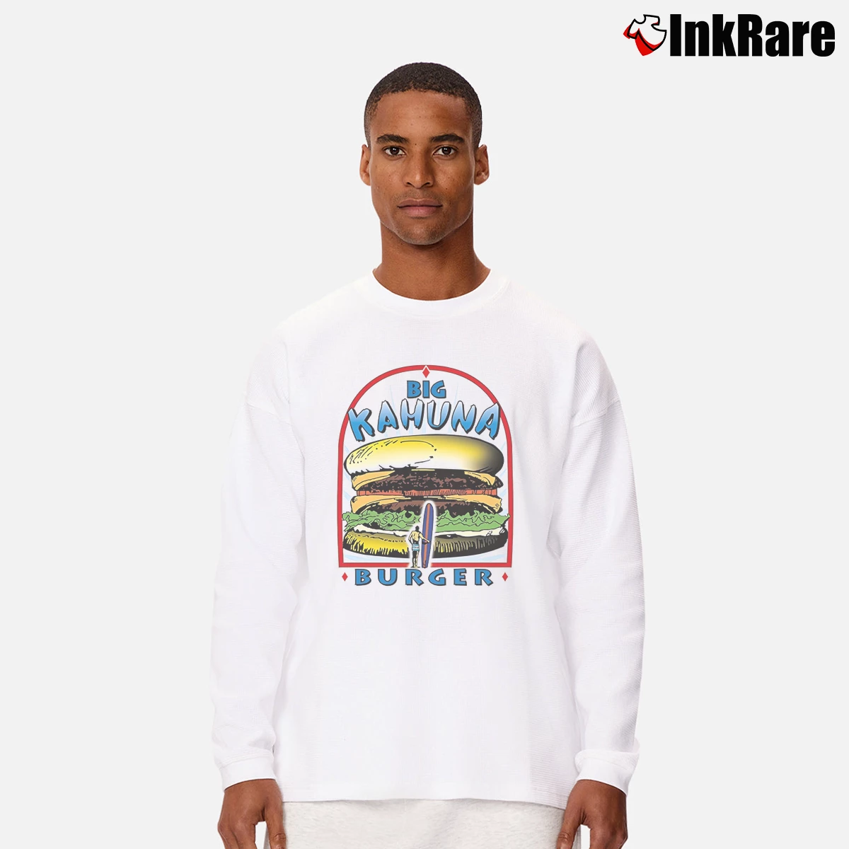 Big Kahuna Burger Pulp Fiction Men’s Long-Sleeve Tee in white – Versatile Layering Men’s Big Kahuna Burger Pulp Fiction Long-Sleeve Shirt in white | Sleek, Lightweight, Year-Round Wear