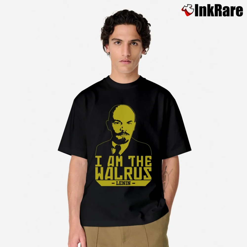 Men’s Big Lebowski Lennon I Am The Walrus Comedy Classic T-Shirt in black | Soft, Breathable Everyday Wear