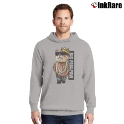 Men’s Big Paw Cat Notorious B.I.G. Kitty Pullover Hoodie in sport grey | Cozy, Durable, Modern Fit