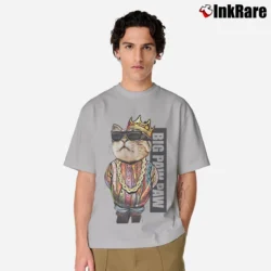 Men’s Big Paw Cat Notorious B.I.G. Kitty Classic T-Shirt in sport grey | Soft, Breathable Everyday Wear