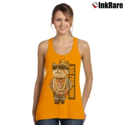 Women’s Big Paw Cat Notorious B.I.G. Kitty Tank Top in orange | Lightweight, Movement-Friendly