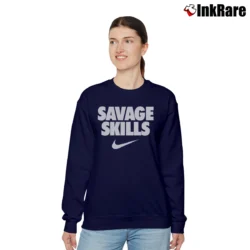Women’s Big Savage Skills Logo Graphic Relaxed Sweatshirt in navy | Soft, Laid-Back Vibe