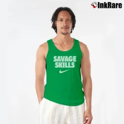 Men’s Big Savage Skills Logo Graphic Tank Top in irish green | Breathable, Active-Friendly Design