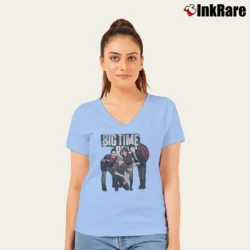 Women’s Big Time Rush V-Neck Tee in light blue | Chic Neckline, Soft Texture