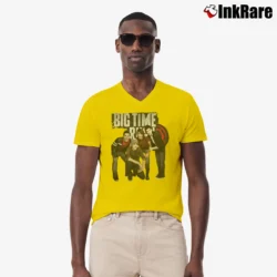Men’s Big Time Rush V-Neck Tee in yellow | Sharp, Breathable, Everyday Staple