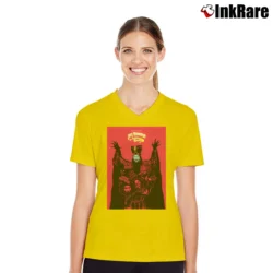 Women’s Big Trouble In Little China Lo Pan V-Neck Tee in yellow | Chic Neckline, Soft Texture