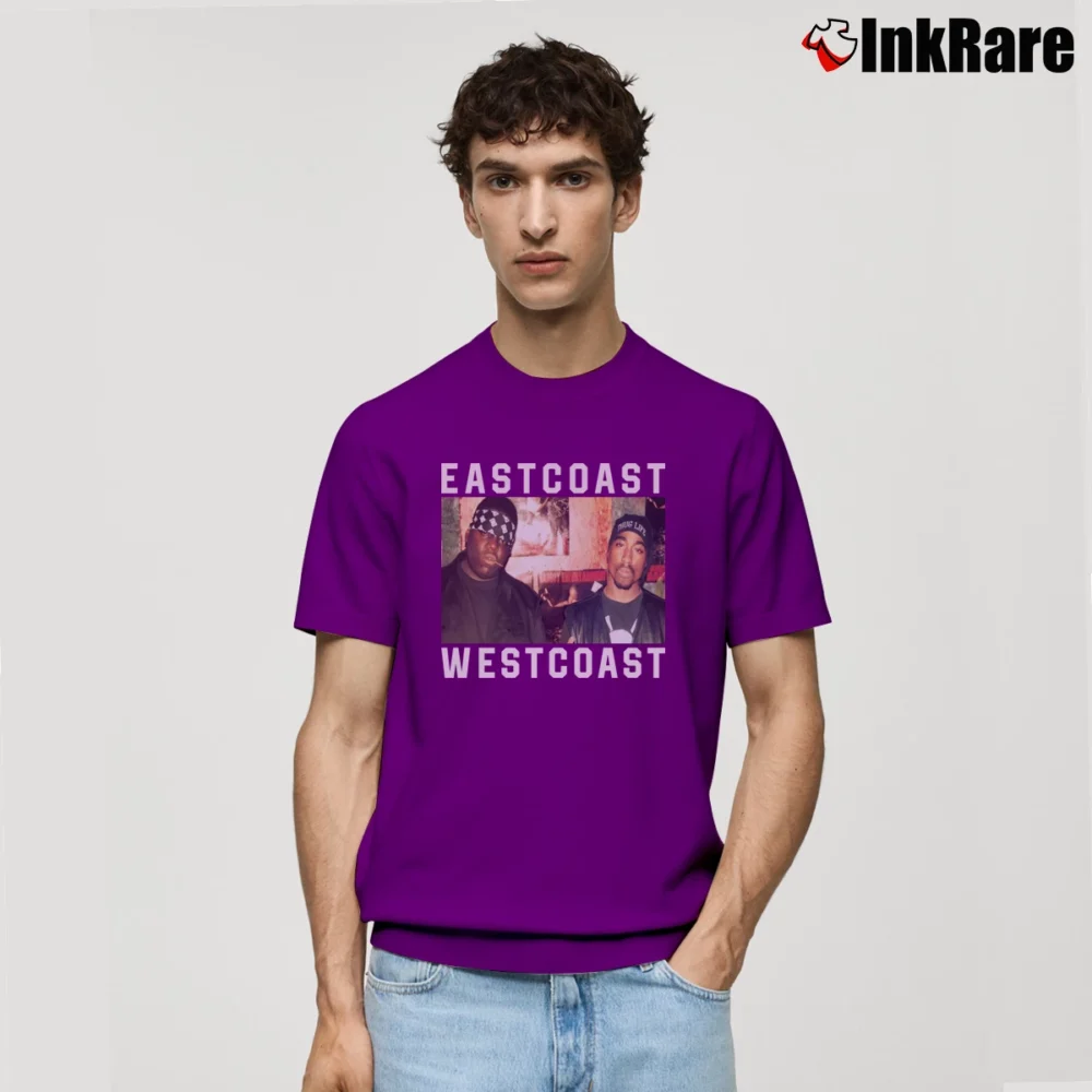 Men’s Biggie And Tupac Tribute Graphic Classic T-Shirt in purple | Soft, Breathable Everyday Wear
