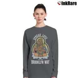 Women’s Biggie Buddha Graphic Long-Sleeve Top in charcoal | Sleek, Versatile, All-Season