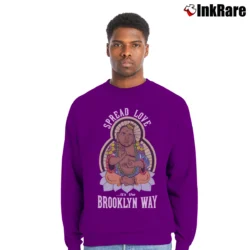 Men’s Biggie Buddha Graphic Crewneck Sweatshirt in purple | Cozy Fabric, Clean Style