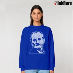 Women’s Bill Murray Graphic Relaxed Sweatshirt in royal blue | Soft, Laid-Back Vibe