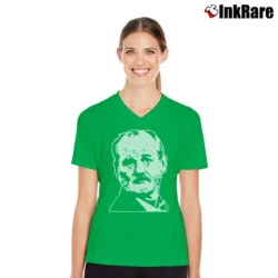 Women’s Bill Murray Graphic V-Neck Tee in irish green | Chic Neckline, Soft Texture