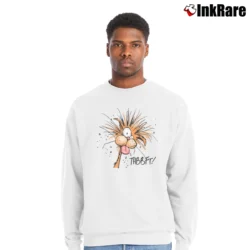 Men’s Bill The Cat Logo Crewneck Sweatshirt in white | Cozy Fabric, Clean Style
