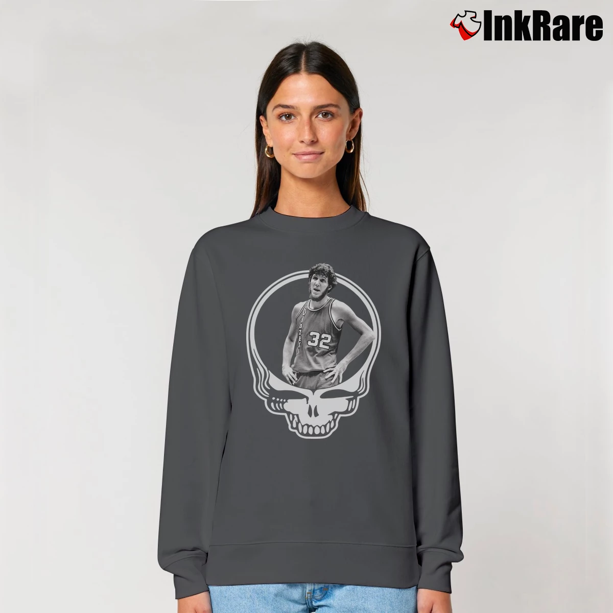 Women’s Bill Walton Grateful Dead Relaxed Sweatshirt in charcoal | Soft, Laid-Back Vibe