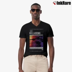 Men’s Billabong Turbulence Graphic V-Neck Tee in black | Sharp, Breathable, Everyday Staple