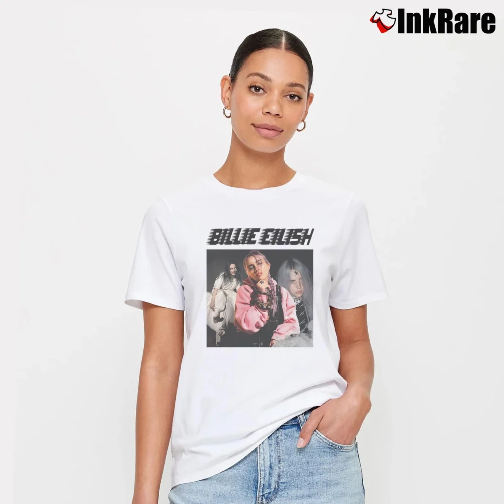 Women’s Billie Eilish 90s T-Shirt in white | Soft, Flattering Fit