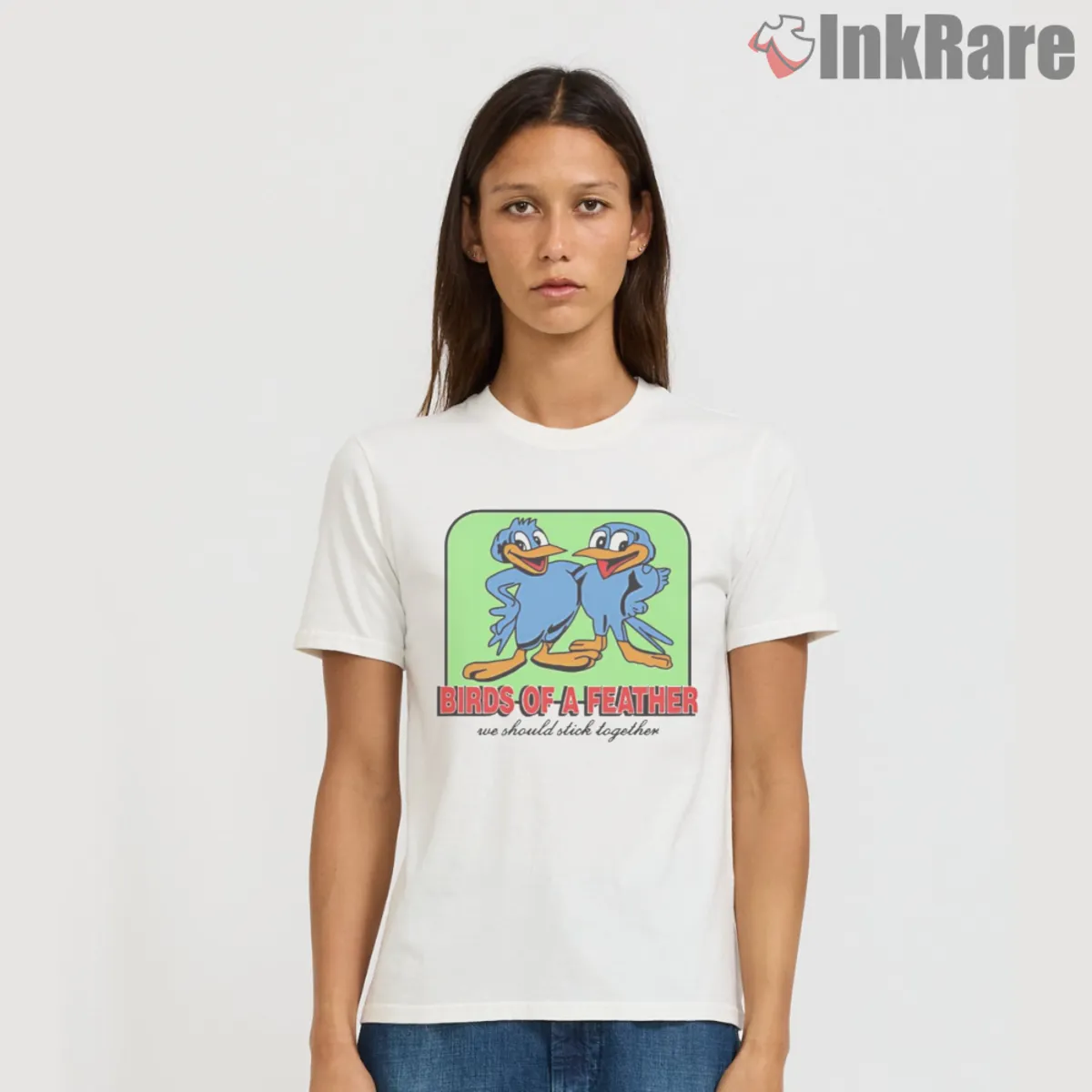 Birds Of A Feather Short Sleeve White Short sleeve tee featuring Billie Eilish Birds Of A Feather artwork
