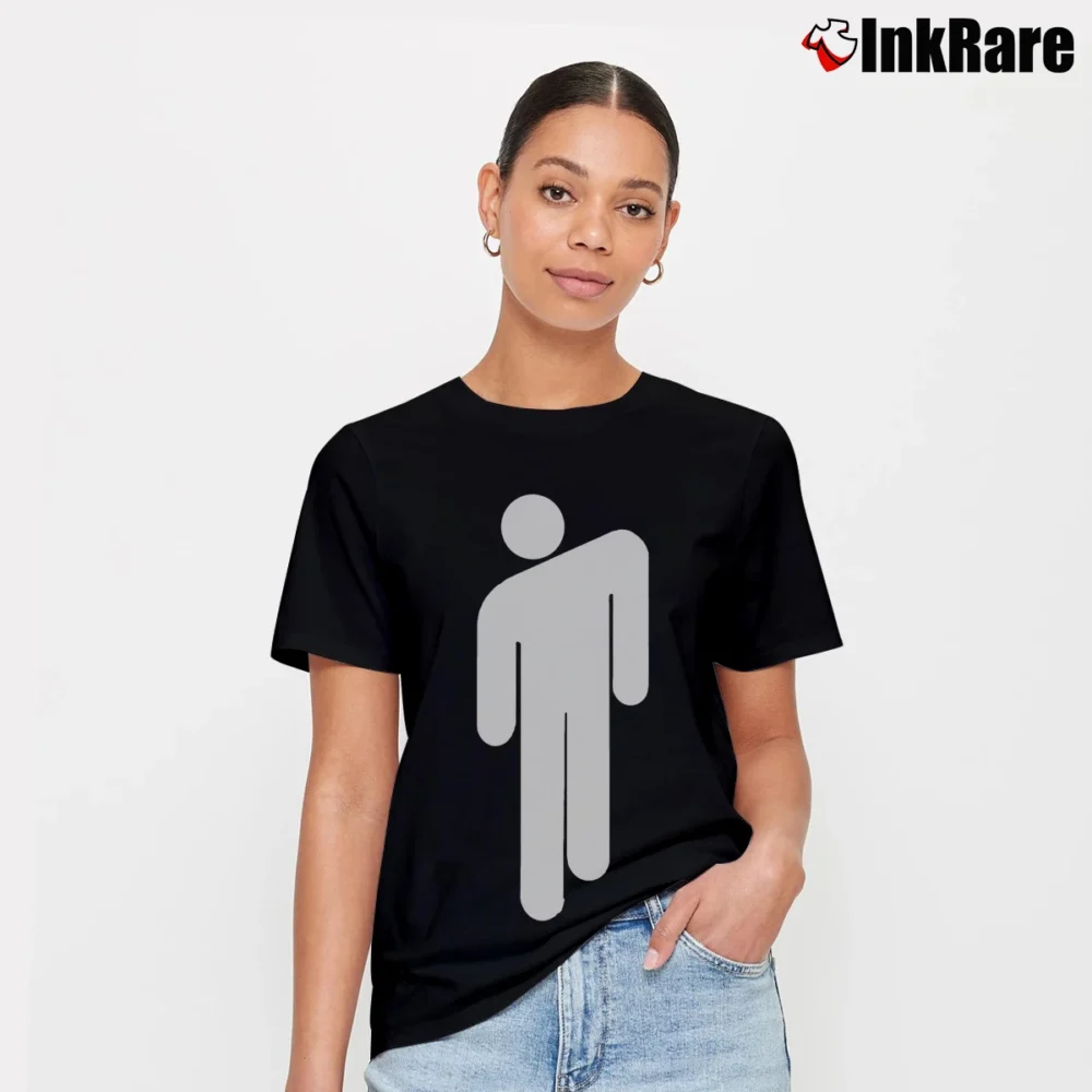 Women’s Billie Eilish Maroon Logo Signature T-Shirt in black | Soft, Flattering Fit