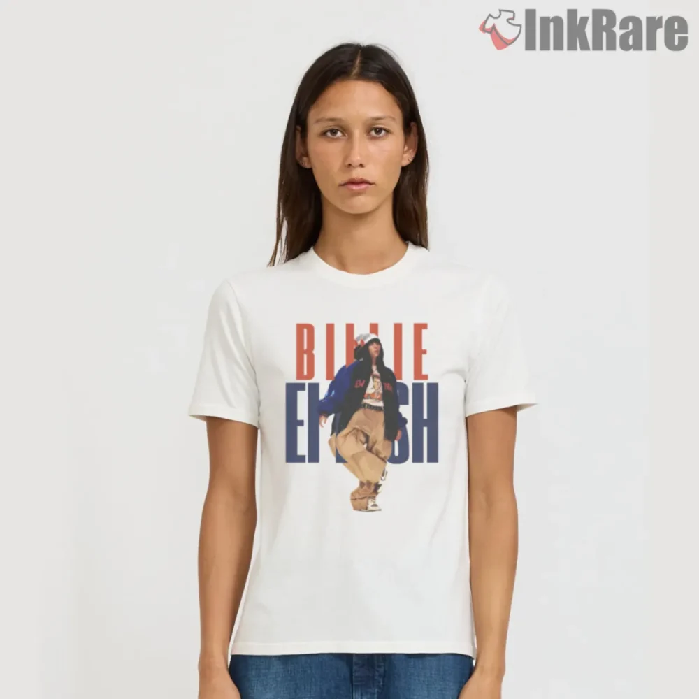Billie Eilish Pirate Baird O Connell Streetwear Pose Shirt on white short sleeve tee