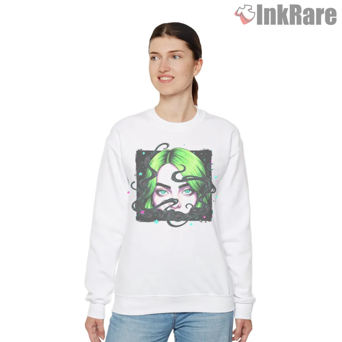 Dreamy Closeup Sweatshirt White White crewneck sweatshirt with dreamy closeup design