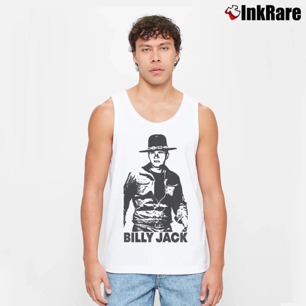 Men’s Billy Jack Triblend Graphic Tank Top in white | Breathable, Active-Friendly Design