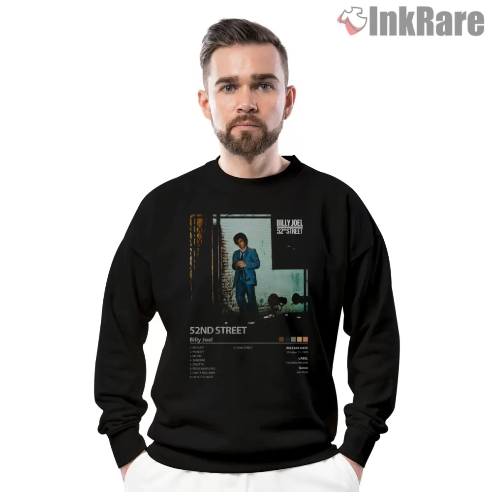 Billy Joel 52nd Street Album Cover Shirt on graphic shirt for men graphic tee