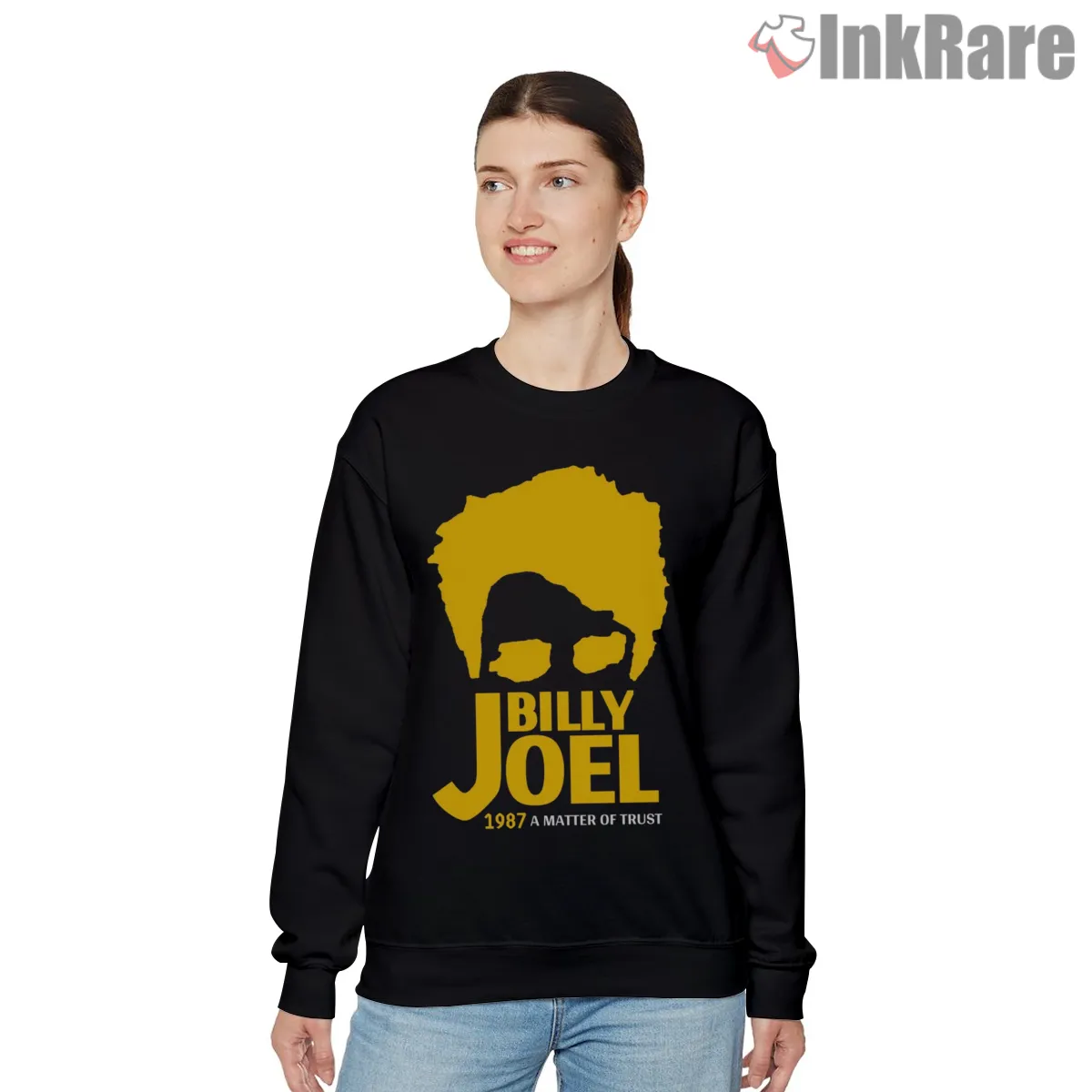 Billy Joel A Matter Of Trust Yellow Silhouette Shirt Billy Joel A Matter Of Trust Yellow Silhouette Shirt on graphic shirt for women graphic tee