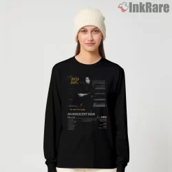 Billy Joel An Innocent Man Album Tracklist Shirt on black long sleeve shirt for women graphic tee