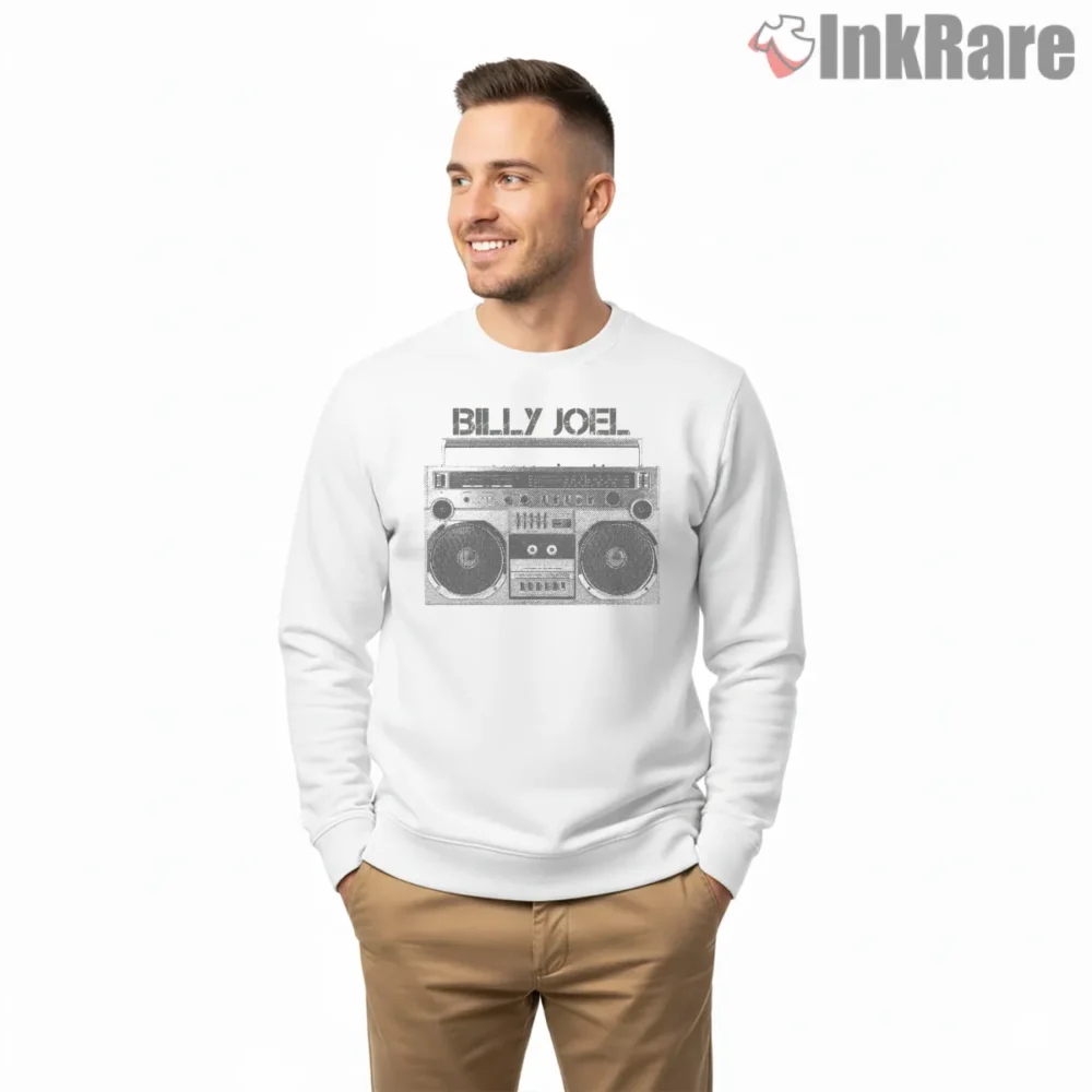 Billy Joel Boombox Tape Deck Retro Streetwear Shirt on graphic shirt for men graphic tee
