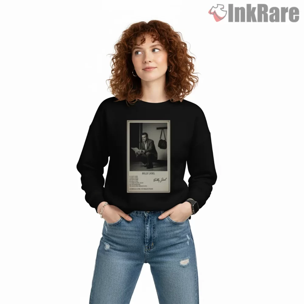 Billy Joel Framed Monochrome Poster Portrait Shirt on graphic shirt for women graphic tee